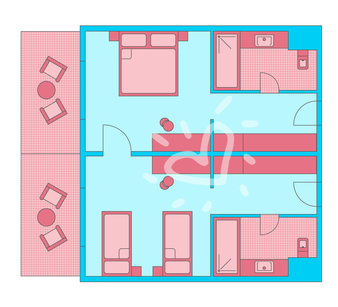 Family-/Double Room with Connecting Door